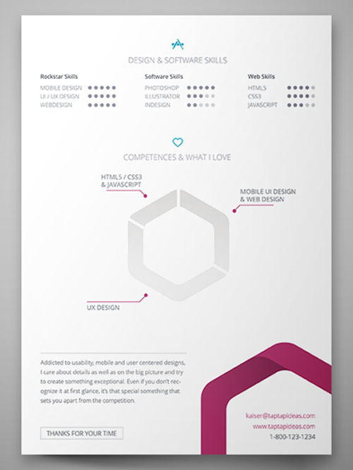 Indesign template for resume free