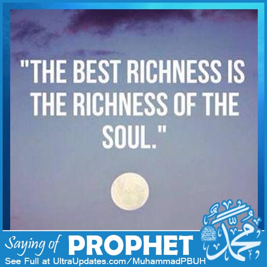 Prophet Muhammad Quotes about being rich