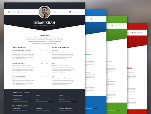 FREE-Resume-Template-PSD-4-Color