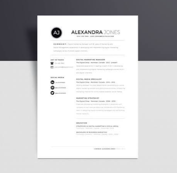 Minimalist Resume Template