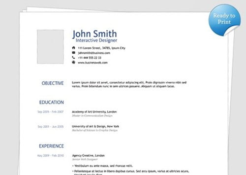 Amazing and Creative Free Resume PSD Template