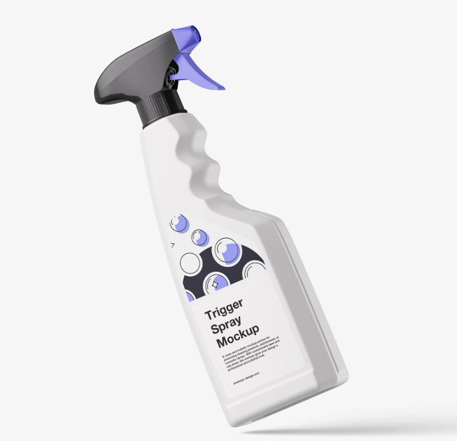 Realistic Trigger Spray Mockup