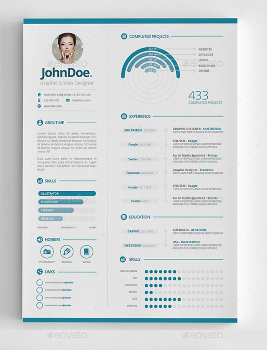 28+ Infographic Resume Templates [Download Free & Premium]