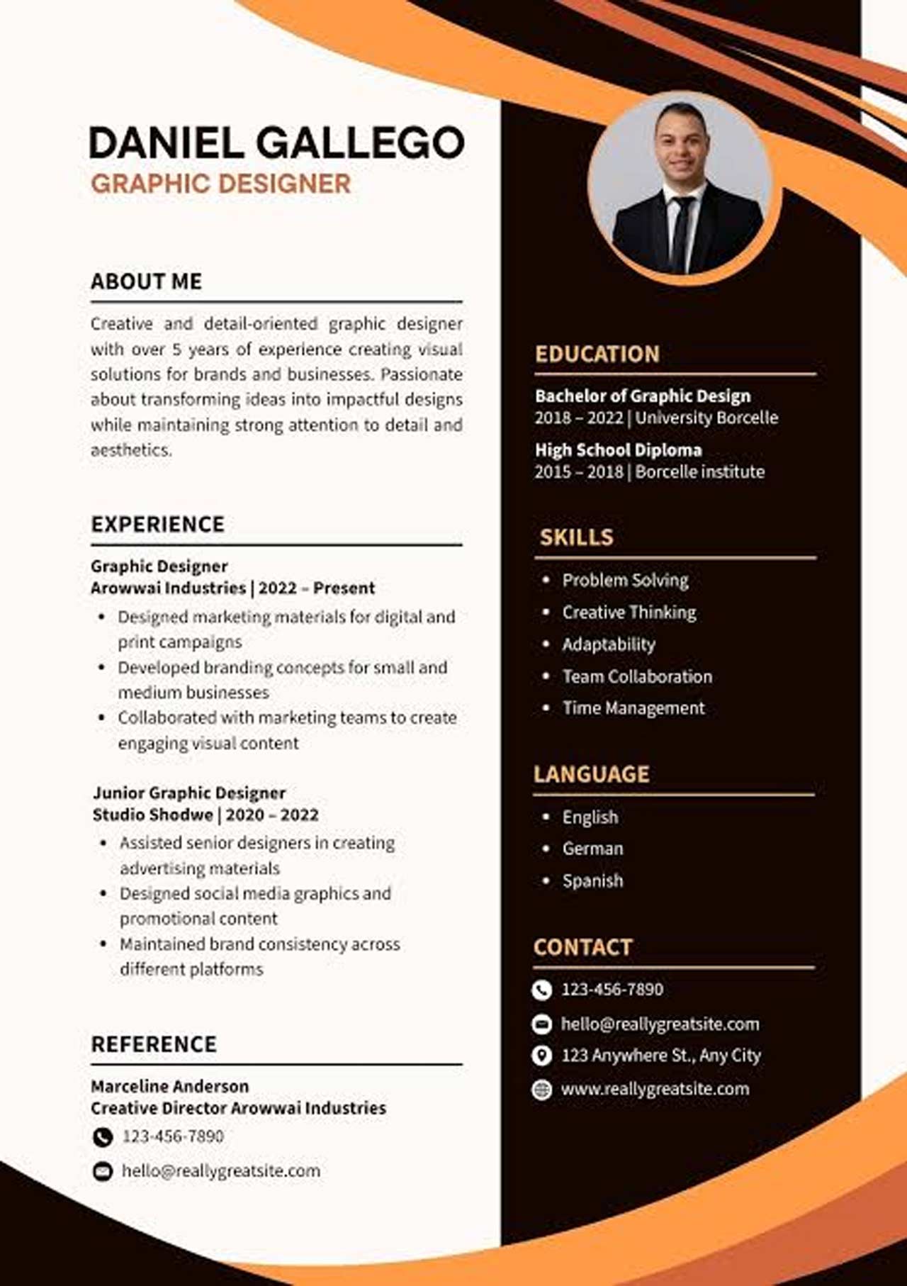 CV for Graphic Designers Resume Templates