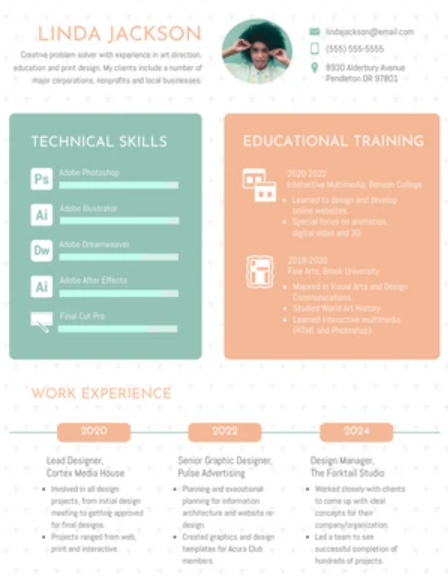Creative Vintage Infographic Resume Template