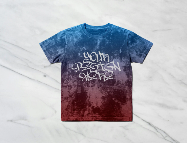 Free Acid / Mineral Wash T-Shirt Mockup PSD