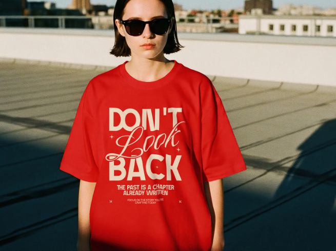 Free Female Model T-shirt Mockup