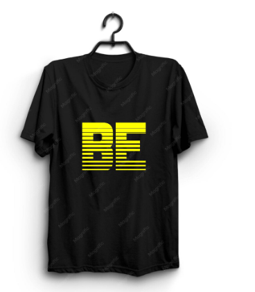 Hanging Black T Shirt Design Mockup