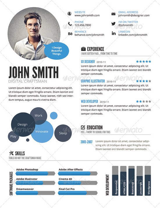 Infographic Cv Template Free