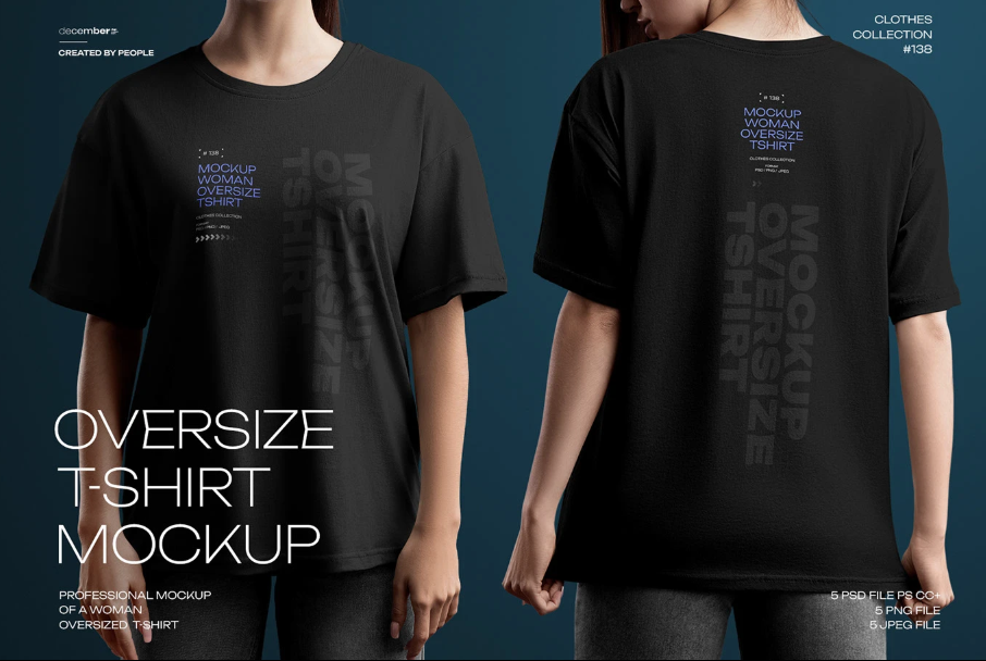 Mockups Woman Oversize T-Shirt