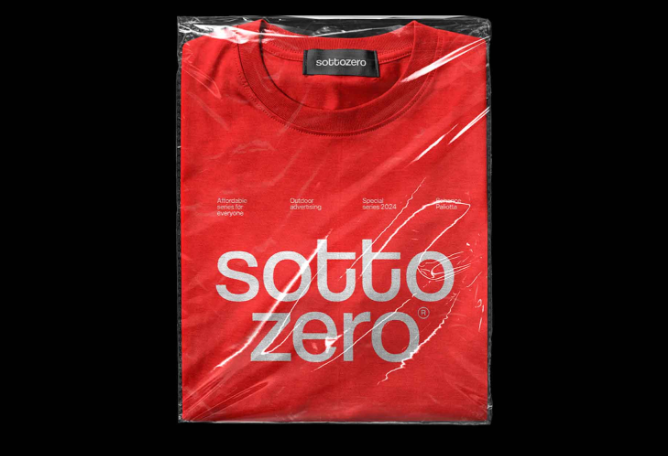 T-Shirt in Plastic Wrap Mockup