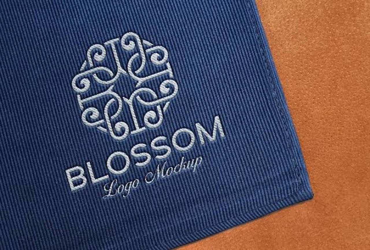 Clothing Texture Embroidered Logo Mockup