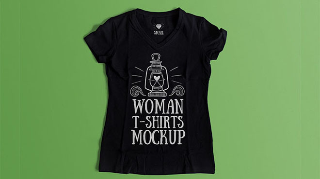 15 Free Women T Shirt Mockup To Show Case Your Designs