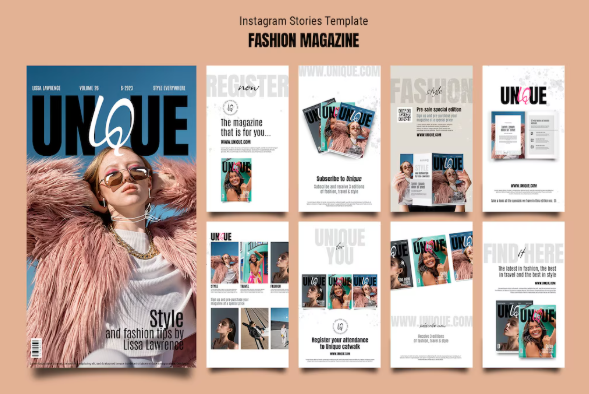 Fashion magazine template