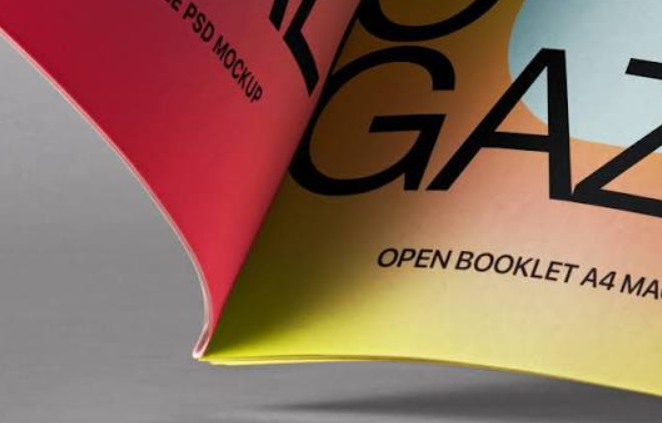 Open Booklet Magazine Mockup