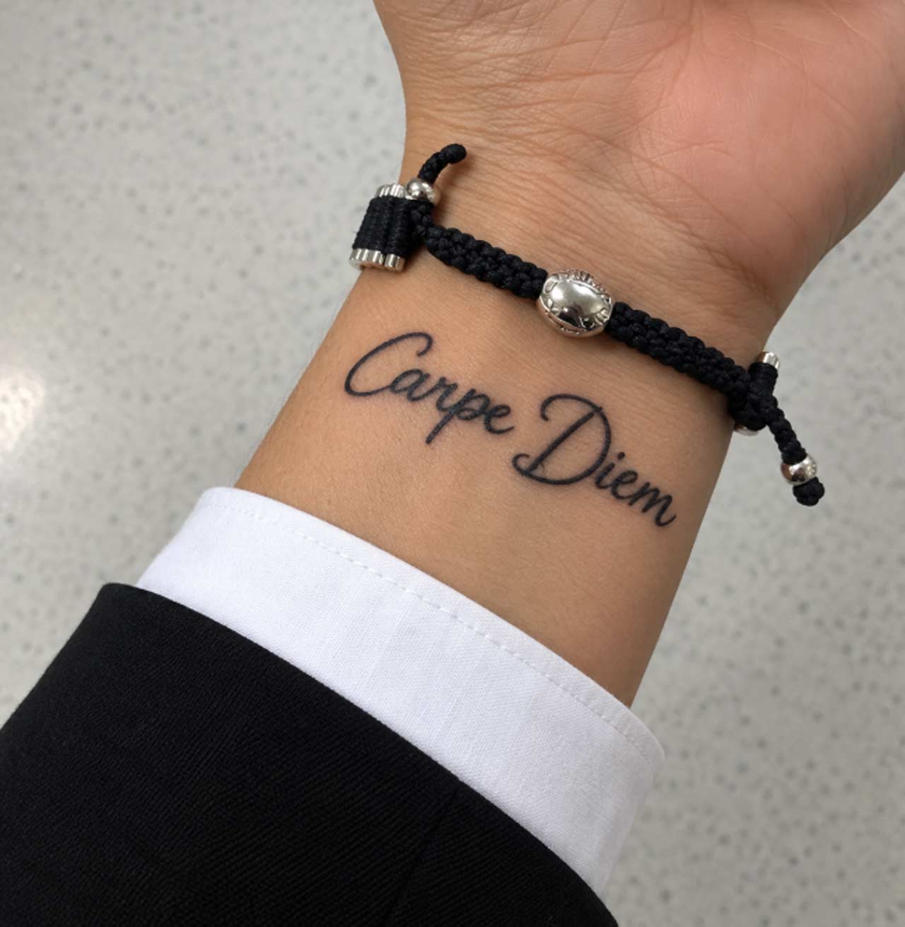 Carpe Diem Wrist Tattoo