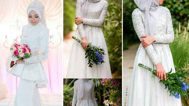 Muslim Bride and Groom in Wedding Dress Stock Photo - Image of beautiful,  happy: 175848814