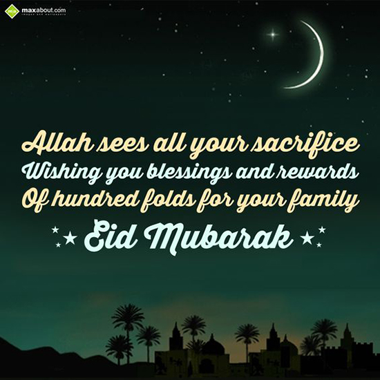 42+ Eid Mubarak Wishes, Quotes in English & Greeting Cards 