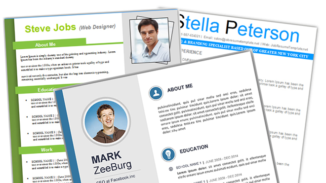 4 Free Download Resume Cv Templates For Microsoft Word