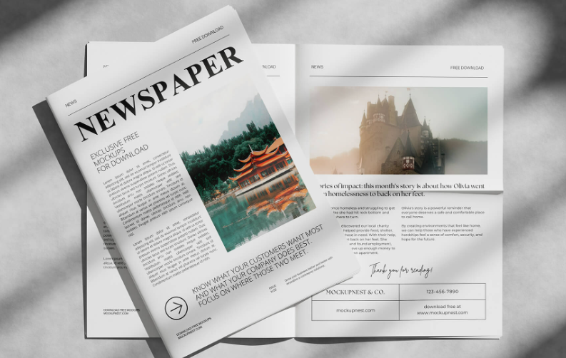 Premium Newspaper Mockup