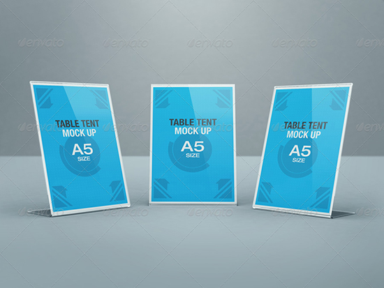 20+ Table Tent Card Mockups & PSD Templates