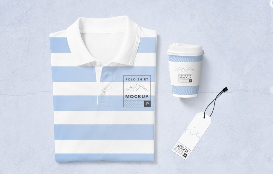 Free Modern Polo T-Shirt Mockup