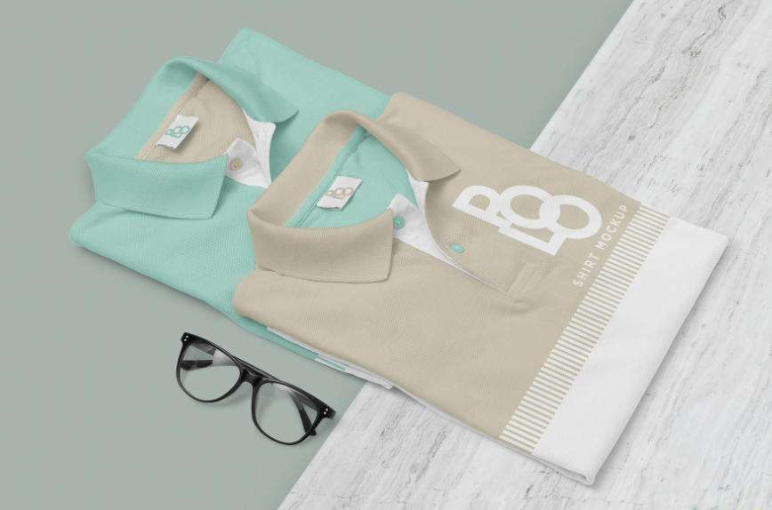 Free Stylish Polo Shirt Mockup PSD