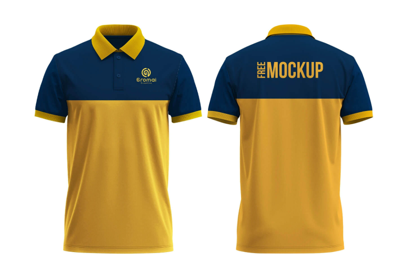 Front And Back Polo Shirt Mockup