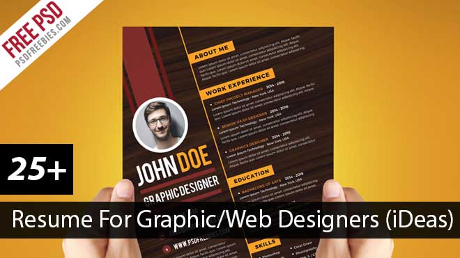 28 Best Resume For Graphic Designers Psd Ideas With Examples