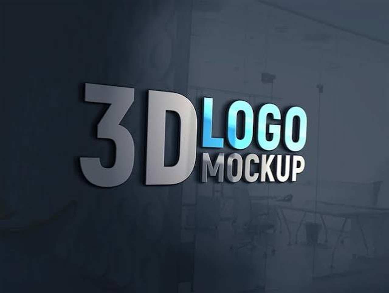 3d Logo Mockup Vector