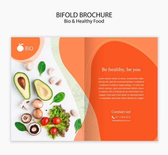 Bio & Healthy food concept Bidolf Brochure