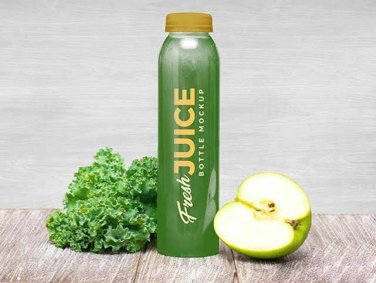Fruit Juice Bottle Mockup PSD