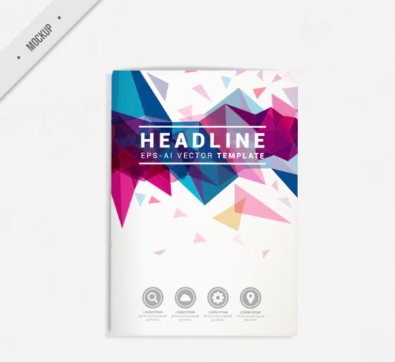 Geometric Flyer Mockup in Modern Style