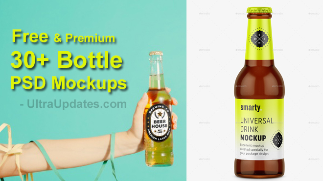 30 Best Bottles Mockups To Show Case Beverage Branding Designs