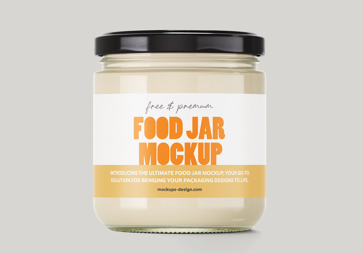 Food jar mockup
