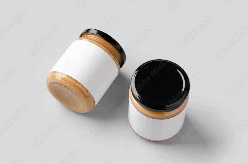 Peanut, Almond, Nut Butter jar Mockup