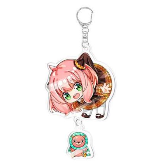 Anime Girl chibi keychain mockup