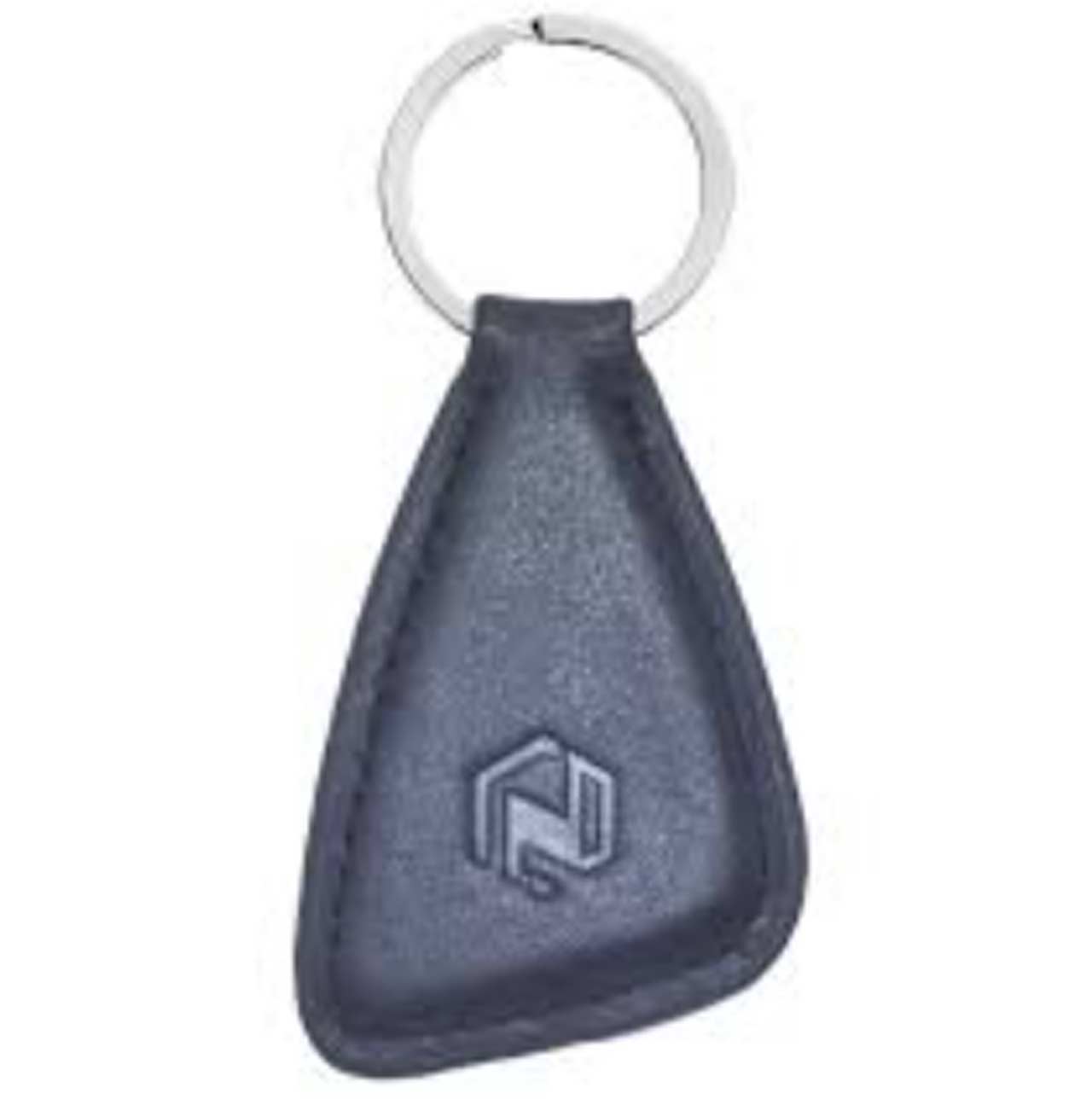Leather keychain logo mockup