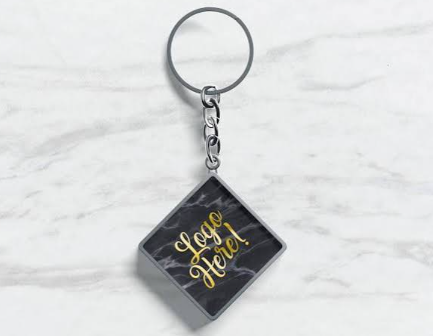 Rhombus Keychain Mock-up