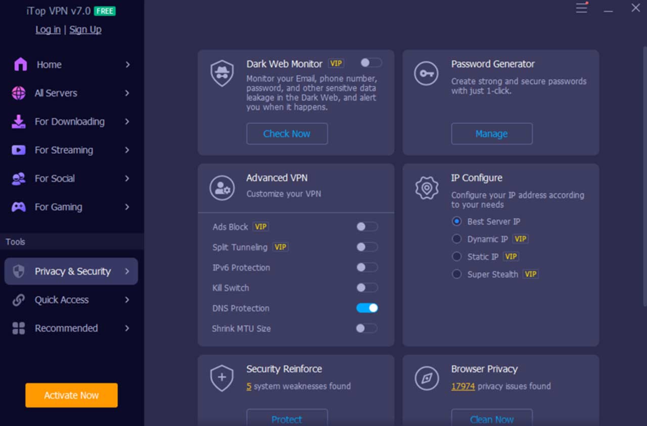 Configure Security Settings