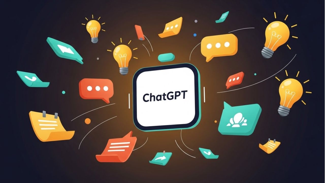 ChatGPT AI generating creative ideas and responding to conversational prompts with speed and flexibility.