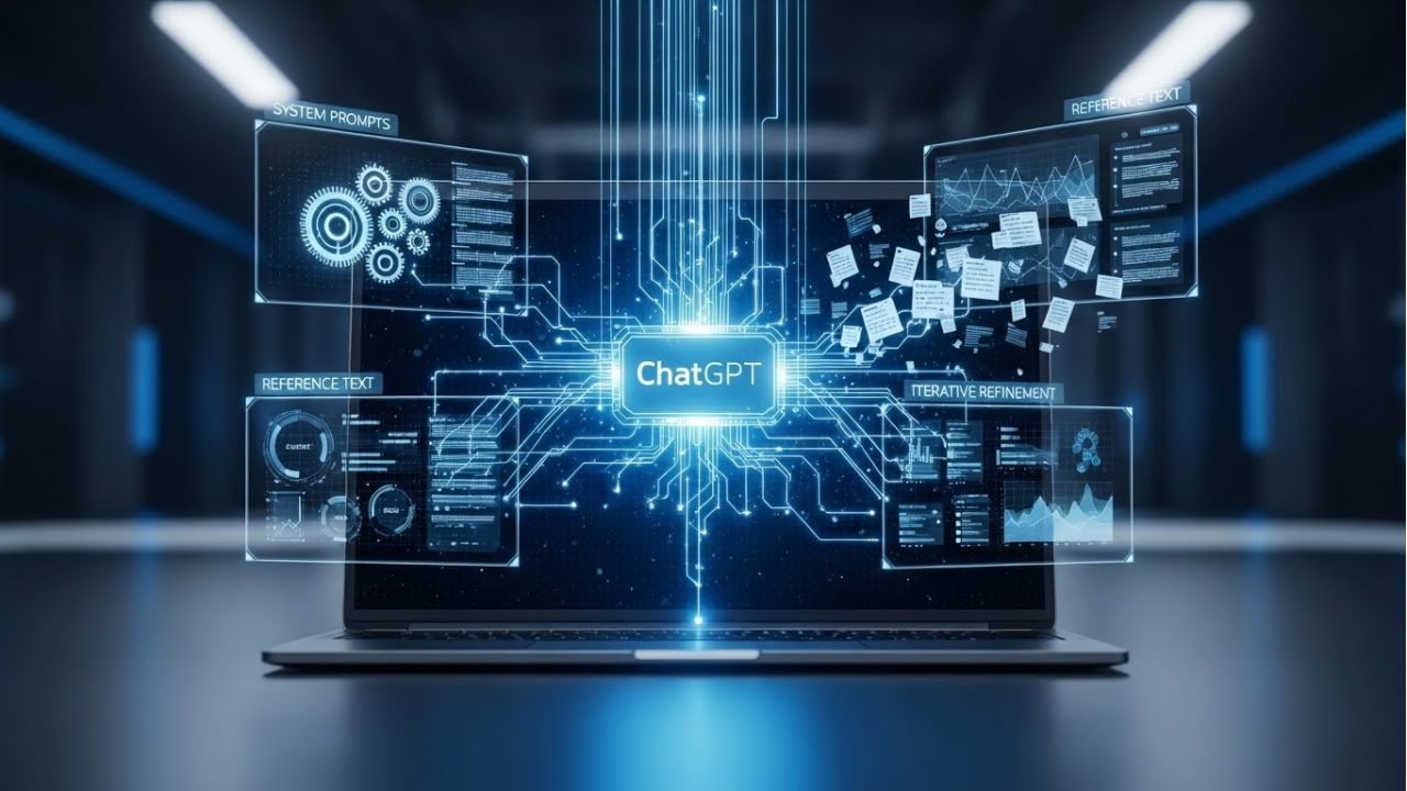 Illustration of tools and add-on techniques enhancing ChatGPT’s performance with advanced prompts.