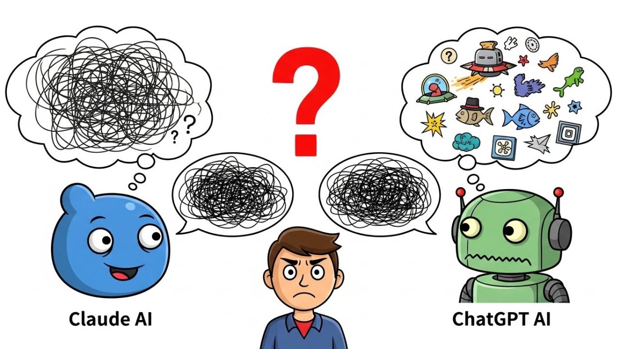 Illustration of common AI prompting mistakes with Claude AI and ChatGPT AI and how to fix them.