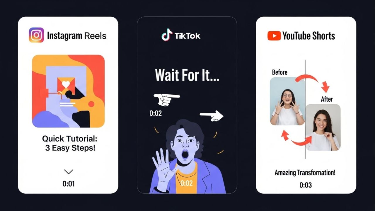 "Applying the 3-Second Rule on Instagram, TikTok, and YouTube Shorts."