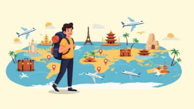 Thumbnail showing a happy traveler with a backpack exploring budget-friendly destinations around the world.