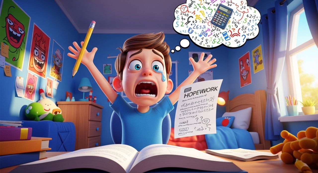 02-Kid’s Dramatic Homework Reaction – Viral Gen Alpha Meme