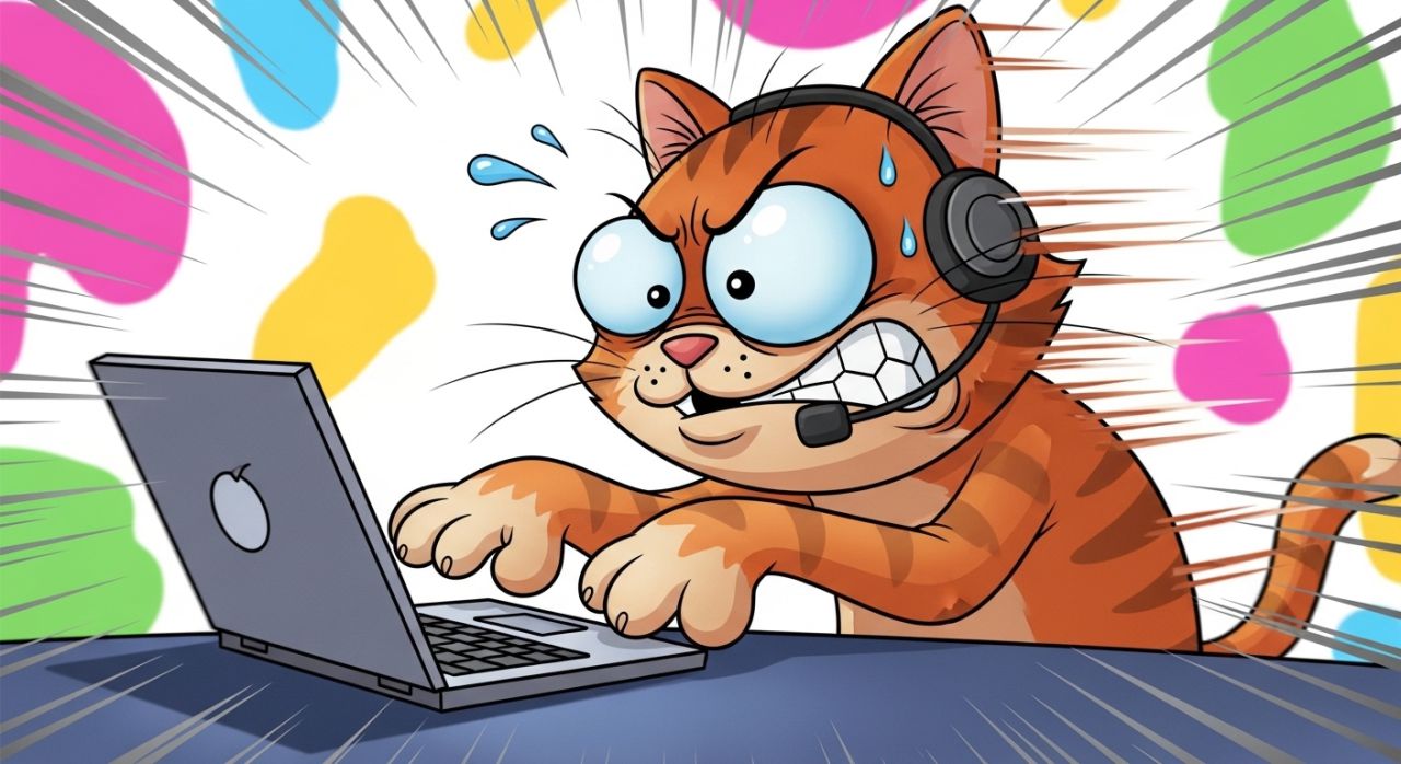 09-Furious Cat Typing Meme – Relatable Gen Alpha Internet Humor