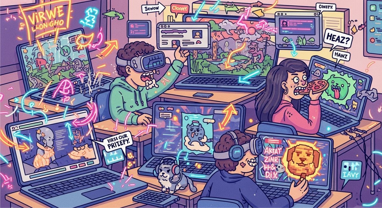 11-Digital Classroom Chaos Meme – Viral Gen Alpha Humor