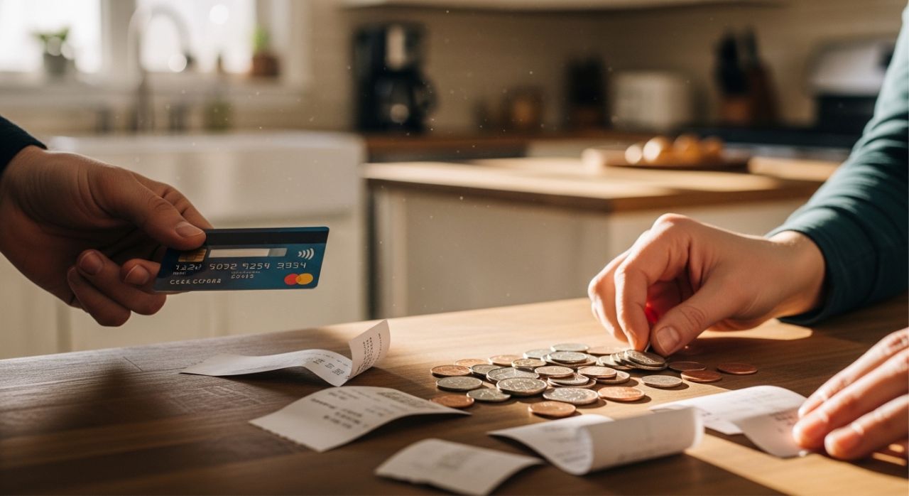 Small daily purchases like coffee and snacks adding up to family expenses.