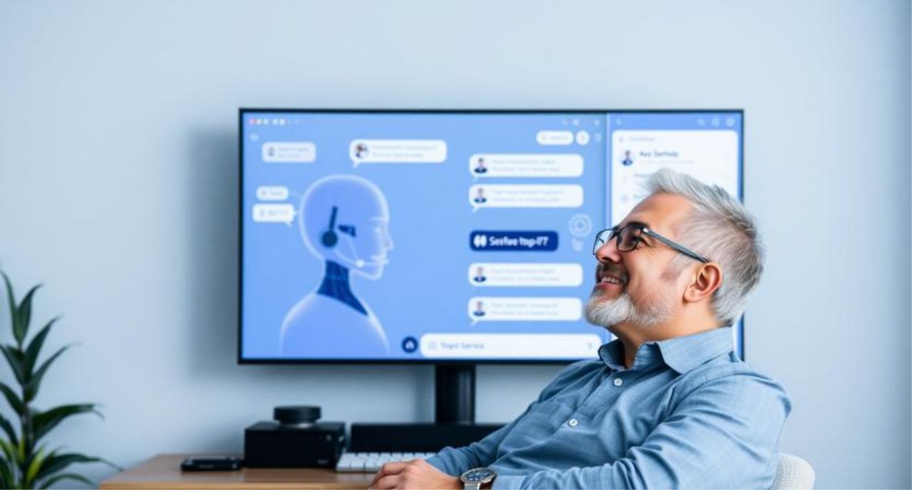 AI chatbot customer support system helping small businesses manage customer queries and support tickets.